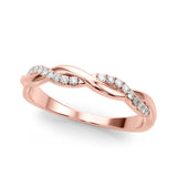 Lab Grown Diamond Twisting Accented Wedding Band