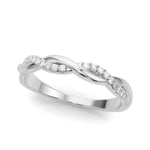 Lab Grown Diamond Twisting Accented Wedding Band