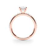 Hidden Halo Oval Engagement Ring