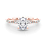 Hidden Halo Oval Engagement Ring