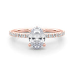 Hidden Halo Oval Engagement Ring