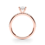 Hidden Halo Oval Engagement Ring