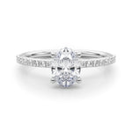 Hidden Halo Oval Engagement Ring