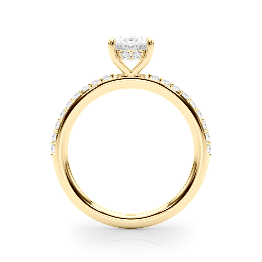 Hidden Halo Oval Engagement Ring