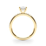 Hidden Halo Oval Engagement Ring