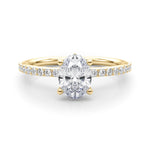 Hidden Halo Oval Engagement Ring