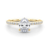 Hidden Halo Oval Engagement Ring