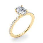 Hidden Halo Oval Engagement Ring