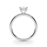 Hidden Halo Oval Engagement Ring