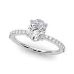 Hidden Halo Oval Engagement Ring