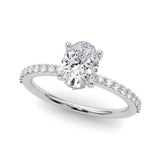 Hidden Halo Oval Engagement Ring
