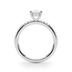 Lab Grown Hidden Halo Oval Engagement Ring