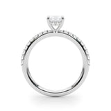 Hidden Halo Emerald Cut Engagement Ring