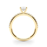Hidden Halo Emerald Cut Engagement Ring