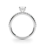 Lab Grown Hidden Halo Emerald Cut Engagement Ring