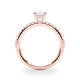 Hidden Halo Emerald Cut Engagement Ring
