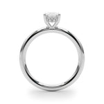 Lab Grown Hidden Halo Emerald Cut Engagement Ring