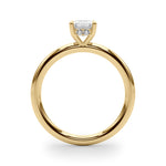 Lab Grown Hidden Halo Emerald Cut Engagement Ring