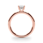 Lab Grown Hidden Halo Emerald Cut Engagement Ring