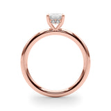 Lab Grown Hidden Halo Emerald Cut Engagement Ring