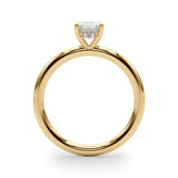 Lab Grown Hidden Halo Emerald Cut Engagement Ring