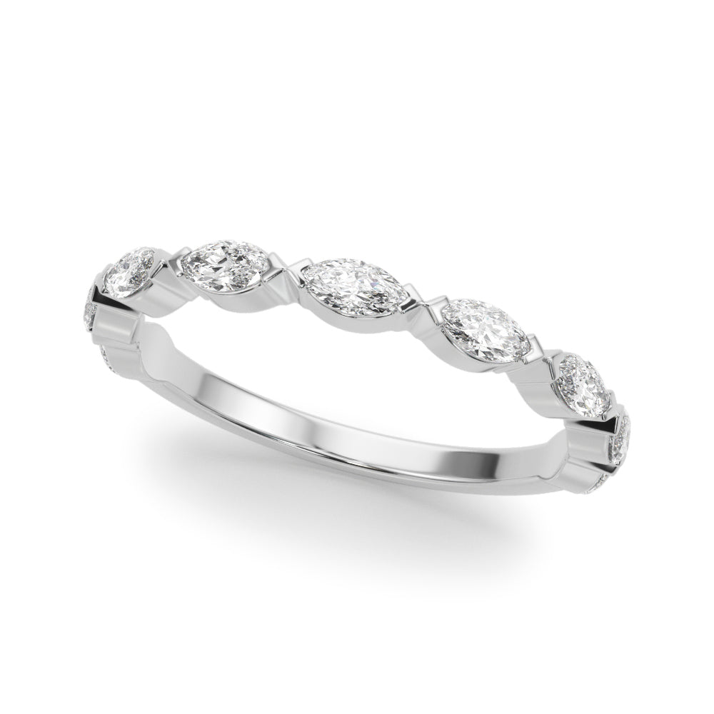Lab Grown Diamond 9-Stone V-Prong Marquise Band