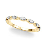 Lab Grown Diamond 9-Stone V-Prong Marquise Band