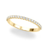 Natural Diamond U-Prong Straight Wedding Band