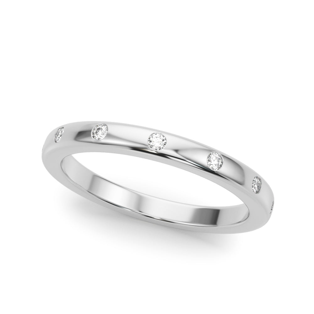 Lab Grown Diamond Burnished Wedding Band
