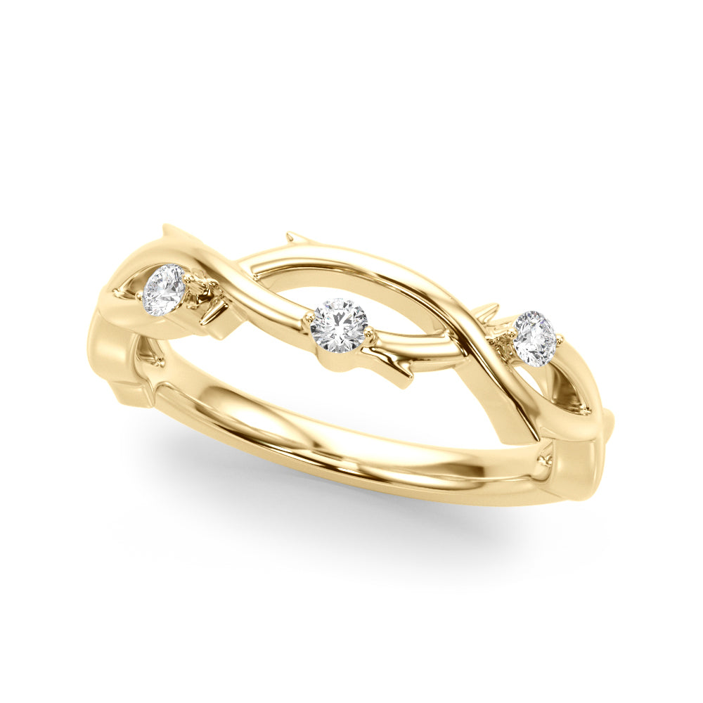 Lab Grown Diamond Nature Inspired Wedding Band
