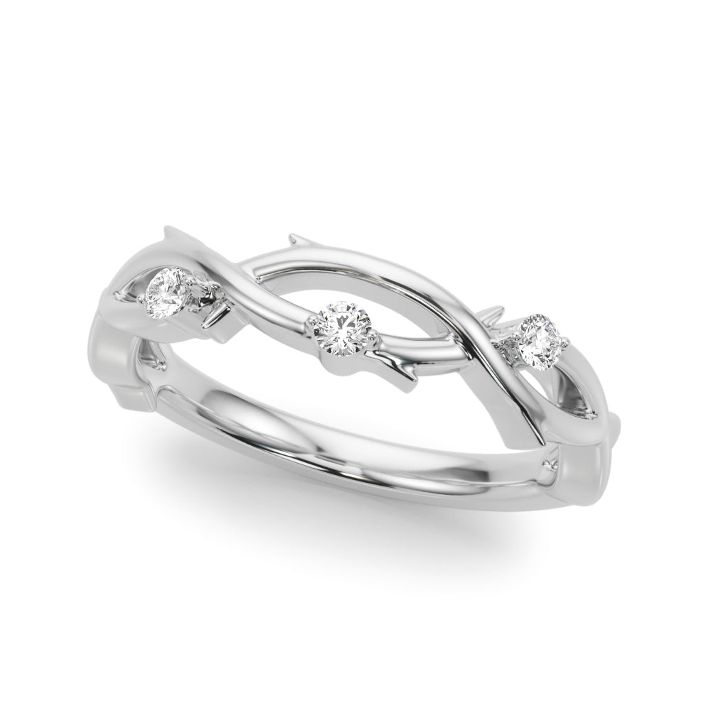 Lab Grown Diamond Nature Inspired Wedding Band
