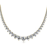 Natural Diamond 3 Prong Graduated necklace