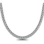 Natural Diamond 4-Prong Tennis Necklace
