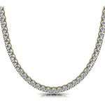 Natural Diamond 4-Prong Tennis Necklace