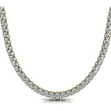 Natural Diamond 4-Prong Tennis Necklace