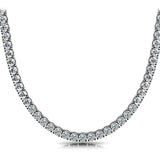 Natural Diamond 4-Prong Tennis Necklace