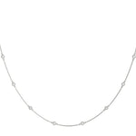 Natural Diamond Bezel Set Stationary Necklace