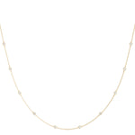 Natural Diamond Bezel Set Stationary Necklace