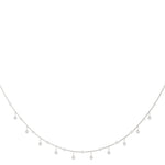 Natural Diamond Bezel Set Link Necklace