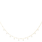 Natural Diamond Bezel Set Link Necklace
