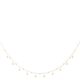 Natural Diamond Bezel Set Link Necklace