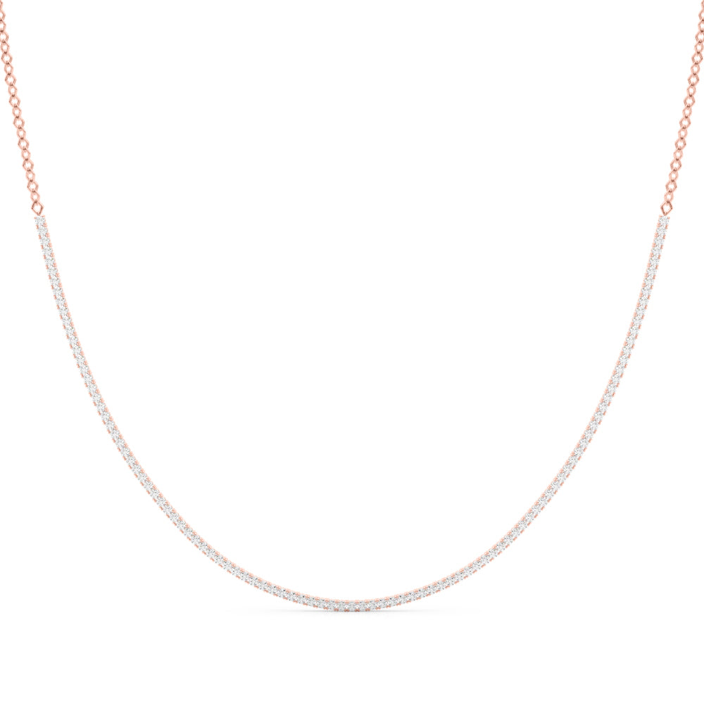 Natural Diamond Prong Set Necklace