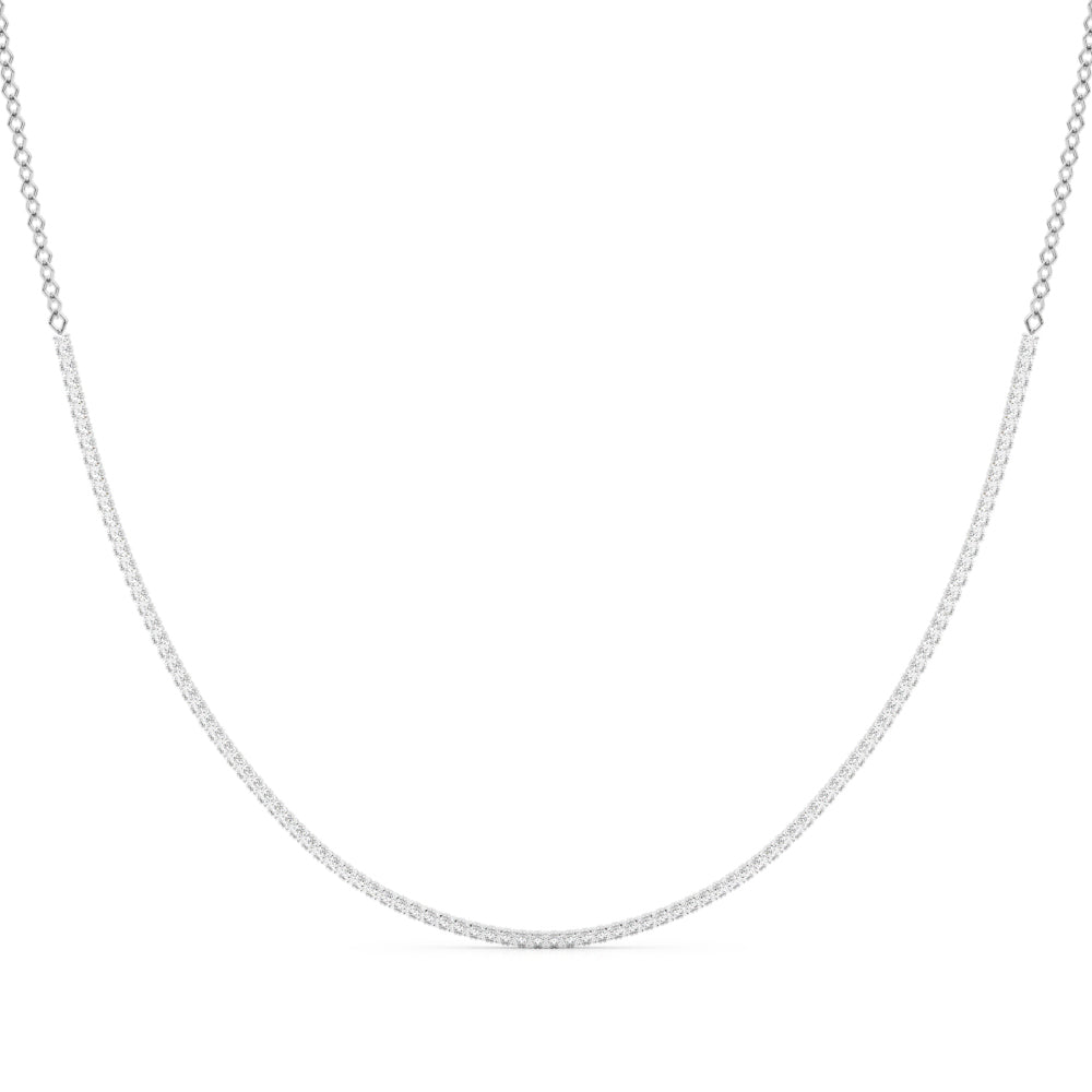 Natural Diamond Prong Set Necklace