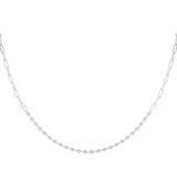 Bezel Set Paperclip Necklace