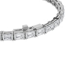 13Cttw Emerald Shaped Lab Grown Diamond (F/VS) Classic Line Bracelet in 14K Gold