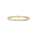 13Cttw Oval Shaped Lab Grown Diamond (F/VS) Classic Line Bracelet in 14K Gold