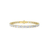 13Cttw Oval Shaped Lab Grown Diamond (F/VS) Classic Line Bracelet in 14K Gold
