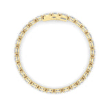 13Cttw Oval Shaped Lab Grown Diamond (F/VS) Classic Line Bracelet in 14K Gold