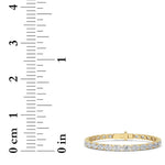 13Cttw Oval Shaped Lab Grown Diamond (F/VS) Classic Line Bracelet in 14K Gold
