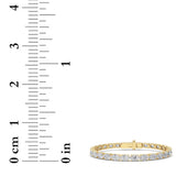 13Cttw Oval Shaped Lab Grown Diamond (F/VS) Classic Line Bracelet in 14K Gold